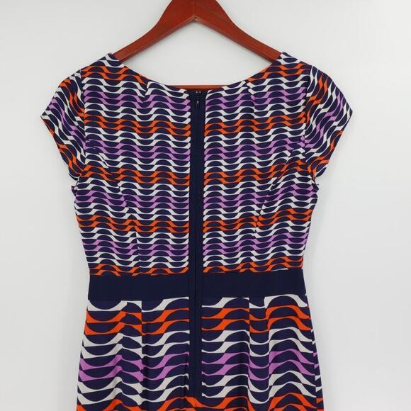 Boden Kensington Dress 4 Mod Geo Print Silk-Blend Modest - Picture 8 of 16